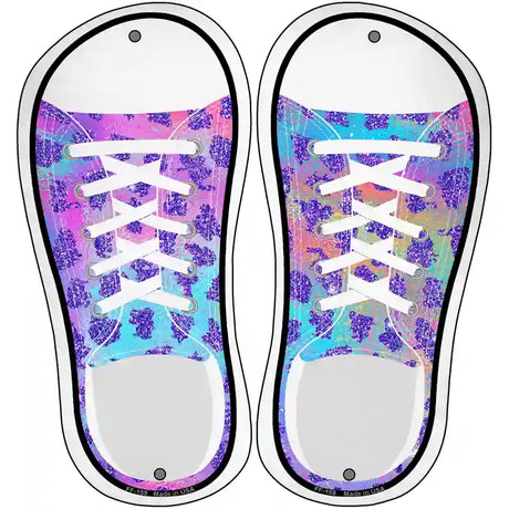 Pink|Blue Sparkles Novelty Metal Shoe Outlines (Set of 2)