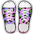 Pink|Green Cheetah Print Novelty Metal Shoe Outlines (Set of 2)