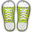 Green|Purple Alligator Print Novelty Metal Shoe Outlines (Set of 2)