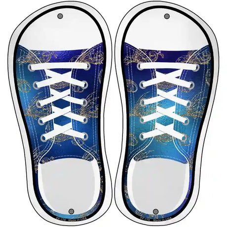 Fish Blue Novelty Metal Shoe Outlines (Set of 2)