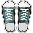 Seashell Aqua Novelty Metal Shoe Outlines (Set of 2)