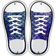 Blue|Purple Shiny Scales Novelty Metal Shoe Outlines (Set of 2)