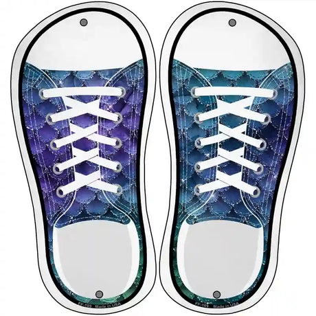 Purple|Blue Scales Novelty Metal Shoe Outlines (Set of 2)