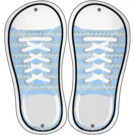 Baby Blue Waves Novelty Metal Shoe Outlines (Set of 2)