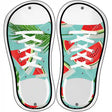 Watermelon Teal Novelty Metal Shoe Outlines (Set of 2)