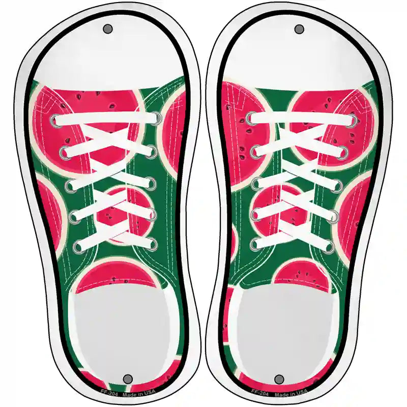 Watermelon Green Novelty Metal Shoe Outlines (Set of 2)