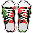 Watermelon Black Novelty Metal Shoe Outlines (Set of 2)