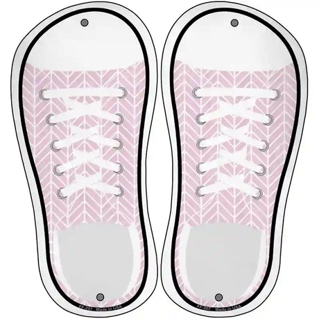 Pink Chevron Pattern Novelty Metal Shoe Outlines (Set of 2)