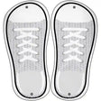 Gray Olive Leaves Novelty Metal Shoe Outlines (Set of 2)