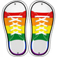 Rainbow Flag Horizontal Novelty Metal Shoe Outlines (Set of 2)