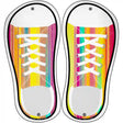 Vertical Colors Novelty Metal Shoe Outlines (Set of 2)