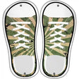 Green|Tan Sun Rays Novelty Metal Shoe Outlines (Set of 2)