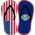 USA|Guam Flag Novelty Metal Flip Flops (Set of 2)