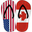 USA|Canada Flag Novelty Metal Flip Flops (Set of 2)