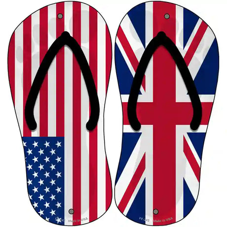 USA|Britain Flag Novelty Metal Flip Flops (Set of 2)