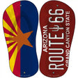 AZ Flag|Route 66 Arizona Novelty Metal Flip Flops (Set of 2)