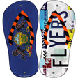 PA Flag|Flyers Strip Art Novelty Metal Flip Flops (Set of 2)