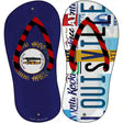 KY Flag|Louisville Strip Art Novelty Metal Flip Flops (Set of 2)