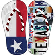 TX Flag|Texas A&M Strip Art Novelty Metal Flip Flops (Set of 2)