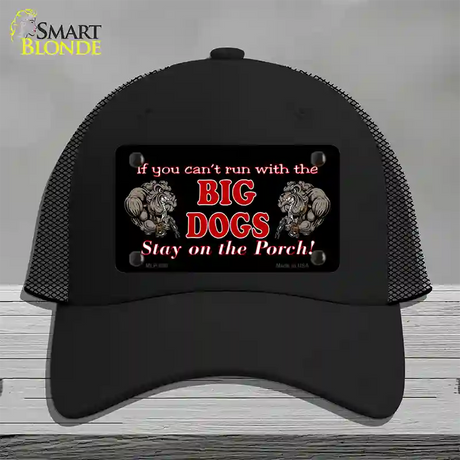 Big Dogs Black Novelty License Plate Hat Mesh / Black