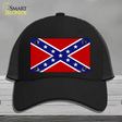 Confederate Flag Novelty License Plate Hat Mesh / Black