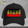 Flames Novelty License Plate Hat Mesh / Black