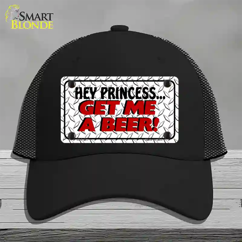 Get Me a Beer Novelty License Plate Hat Mesh / Black