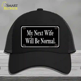 My Next Wife Novelty License Plate Hat Mesh / Black