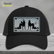 Angel And Devil Novelty License Plate Hat Mesh / Black