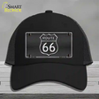 Route 66 Shield Black Novelty License Plate Hat Mesh / Black