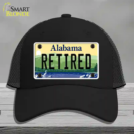 Retired Alabama Novelty License Plate Hat Mesh / Black