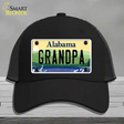 Grandpa Alabama Novelty License Plate Hat Mesh / Black