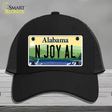 N Joy AL Alabama Novelty License Plate Hat Mesh / Black