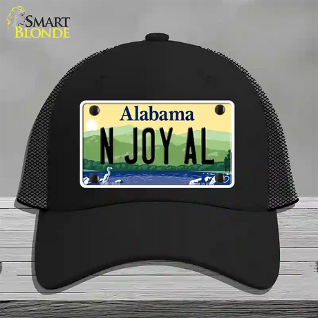 N Joy AL Alabama Novelty License Plate Hat Mesh / Black