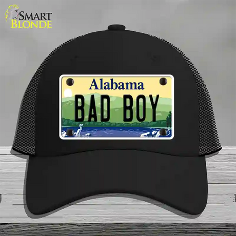 Bad Boy Alabama Novelty License Plate Hat Mesh / Black