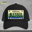 Blessed Alabama Novelty License Plate Hat Mesh / Black