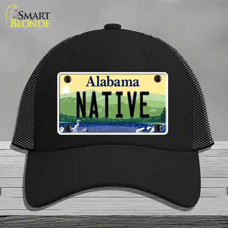 Native Alabama Novelty License Plate Hat Mesh / Black