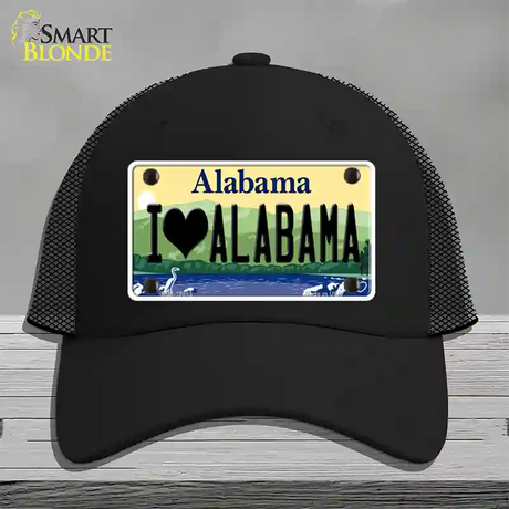 I Love Alabama Novelty License Plate Hat Mesh / Black