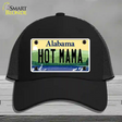 Hot Mama Alabama Novelty License Plate Hat Mesh / Black