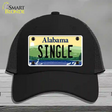 Single Alabama Novelty License Plate Hat Mesh / Black