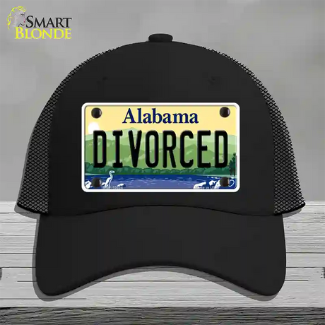 Divorced Alabama Novelty License Plate Hat Mesh / Black