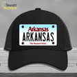 Arkansas Diamond Novelty License Plate Hat Mesh / Black