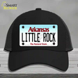 Little Rock Arkansas Novelty License Plate Hat Mesh / Black