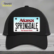 Springdale Arkansas Novelty License Plate Hat Mesh / Black