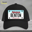 Benton Arkansas Novelty License Plate Hat Mesh / Black