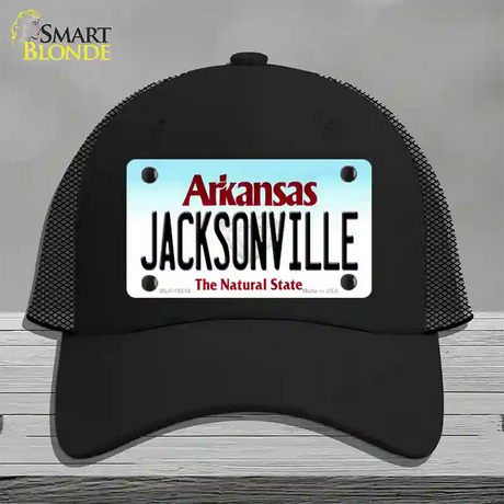 Jacksonville Arkansas Novelty License Plate Hat Mesh / Black