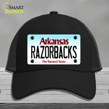 Razorbacks Arkansas Novelty License Plate Hat Mesh / Black