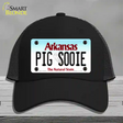 Pig Sooie Arkansas Novelty License Plate Hat Mesh / Black