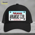 Arkansas Girl Arkansas Novelty License Plate Hat Mesh / Black