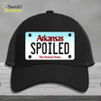 Spoiled Arkansas Novelty License Plate Hat Mesh / Black